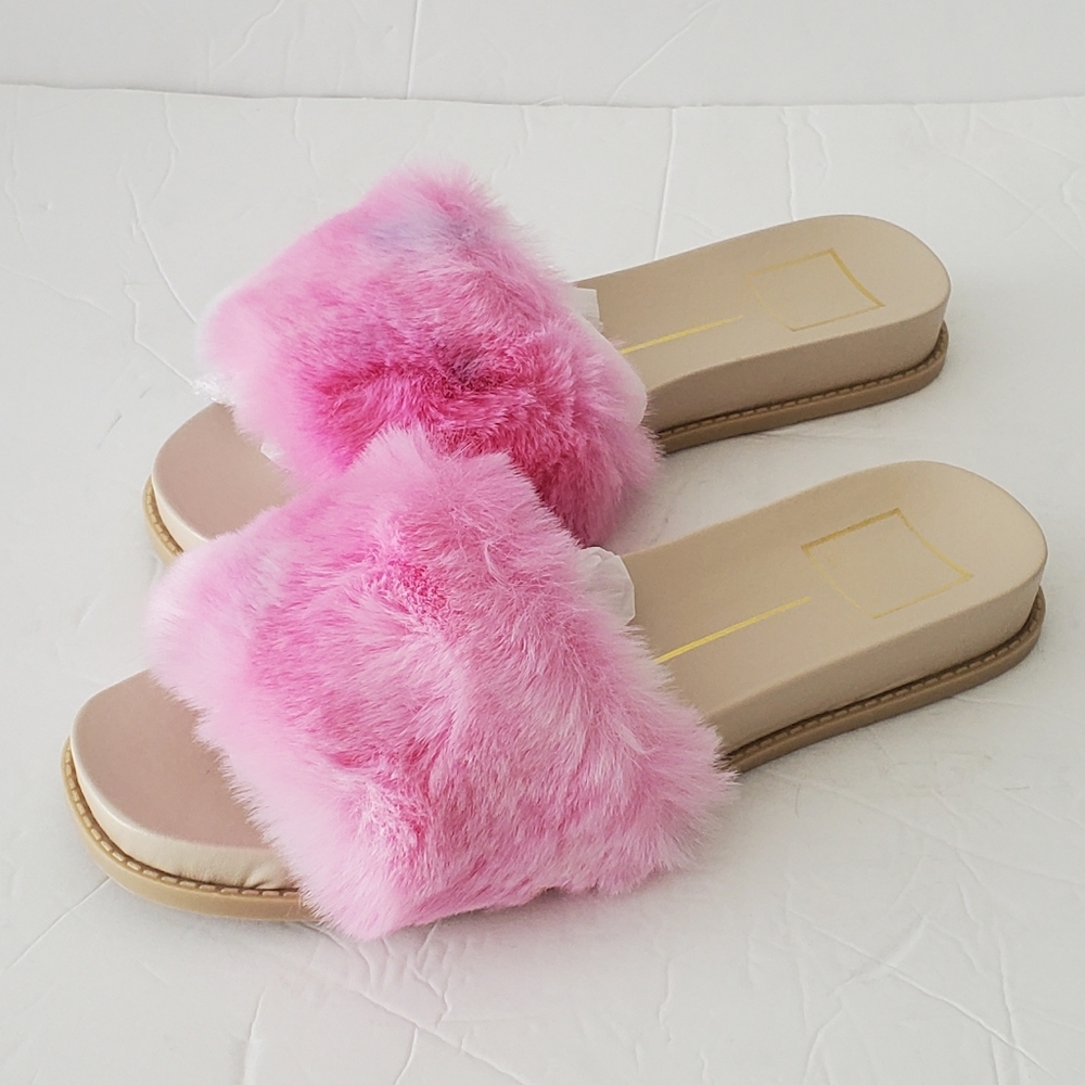 Dolce Vita Faux Fur Slides 8